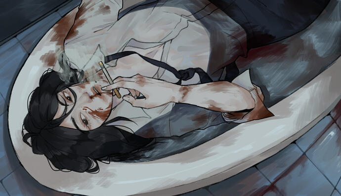 smoke break | Clip Studio Paint | 2023